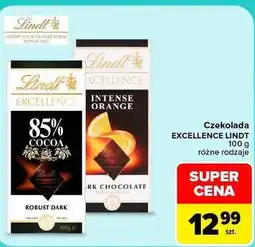 Carrefour Market Czekolada EXCELLENCE LINDT 100 g różne rodzaje oferta