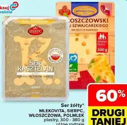 Carrefour Ser żółty Mlekovita, Sierpc, Włoszczowa, Polmlek plastry oferta