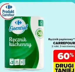 Carrefour Ręcznik papierowy CARREFOUR 2 rolki, 3-warstwowy oferta