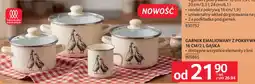 Selgros Garnek emaliowany z pokrywką gąska oferta