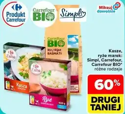 Carrefour Market Kasze, ryże marek: Simpl, Carrefour, Carrefour BIO różne rodzaje oferta