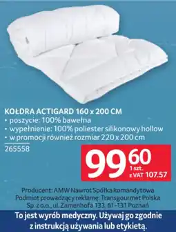 Selgros KOŁDRA ACTIGARD oferta