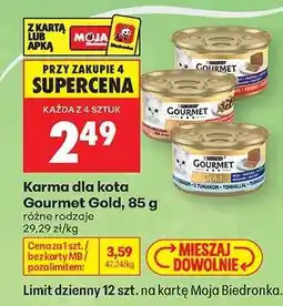 Biedronka Karma dla kota Gourmet Gold, 85 g oferta