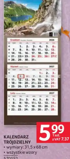 Selgros Kalendarz Trójdzielny oferta