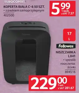 Selgros Niszczarka Fellowes LX41 oferta
