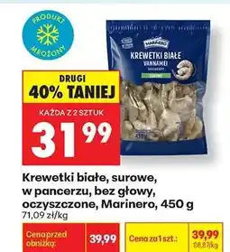Biedronka Krewetki białe surowe , w pancerzu , bez głowy oczyszczone , Marinero 450 g oferta