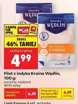 Biedronka Filet z indyka Kraina Wędlin , 100 g oferta