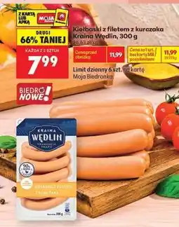 Biedronka Kiełbaski z filetem z kurczaka Kraina Wędlin, 300 g oferta