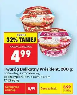 Biedronka Twaróg Delikatny Président, 280 g oferta