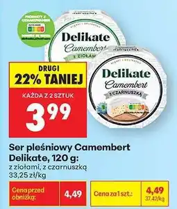 Biedronka Ser pleśniowy Camembert Delikate, 120 g oferta