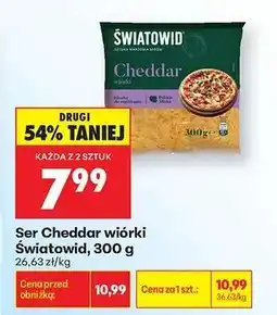 Biedronka Şer Cheddar wiórki Światowid 300 g oferta