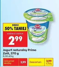 Biedronka Jogurt naturalny PRIMO ZOTT 370 g oferta