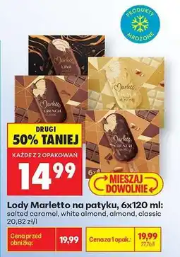 Biedronka Lody Marletto na patyku, 6x120 ml oferta