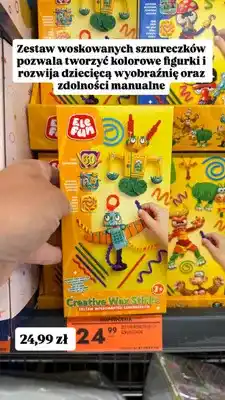 Biedronka Zestaw woskowanych sznureczków Elefun Creative Wax Sticks oferta