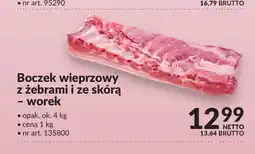 Makro Boczek wieprzowy z żebrami i ze skórą worek oferta
