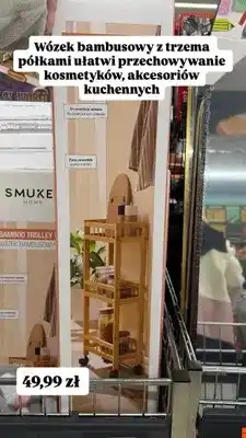 Biedronka Wózek bambusowy Smukee Home z 3 półkami oferta