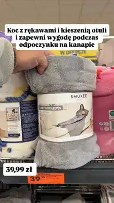 Biedronka Koc z rękawami i kieszenią Smukee Home oferta