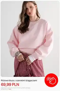 Cropp Różowa bluza z szerokimi ściągaczami Cropp oferta