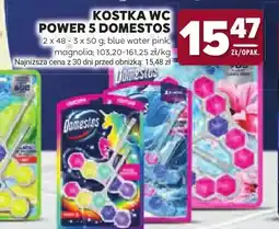 Stokrotka Kostka wc Power 5 Domestos blue water pink oferta