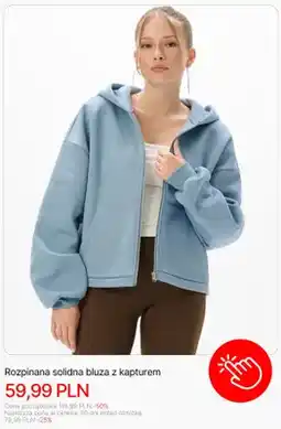 Cropp Rozpinana solidna bluza z kapturem Cropp oferta