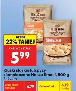 Biedronka Kluski śląskie lub pyzy ziemniaczane Nasze Smaki, 800 g oferta