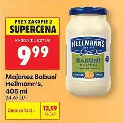 Biedronka Majonez Babuni Hellmann's, 405 ml oferta