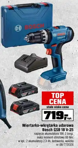 OBI Wiertarko-wkrętarka udarowa Bosch GSB 18 V-25 oferta