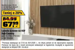 OBI Lamele ścianne na HDF Dąb Country oferta