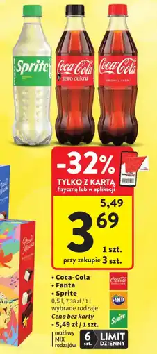 Intermarche Coca-Cola, Fanta, Sprite oferta