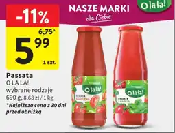Intermarche Passata Olala! wybrane rodzaje oferta
