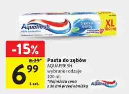 Intermarche Pasta do zębów AQUAFRESH oferta