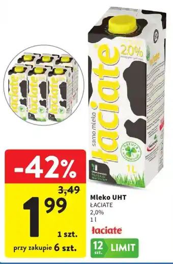 Mleko UHT ŁACIATE 2,0%