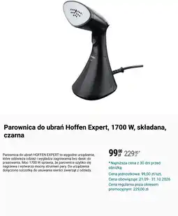 Biedronka Parownica do ubrań Hoffen Expert, 1700 W, składana, czarna oferta