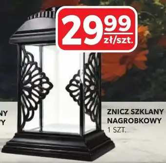 Znicz szklany nagrobkowy