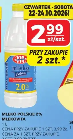 Top Market Mleko Polskie 2% Mlekovita oferta