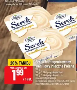 Polomarket Serek homogenizowany waniliowy Mleczna Polana oferta