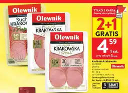 Intermarche Kiełbasa krakowska sucha z pieprzem w plastrach Olewnik oferta