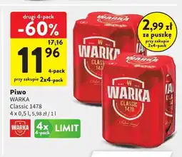 Intermarche Piwo Warka Classic 1478 4-pak oferta