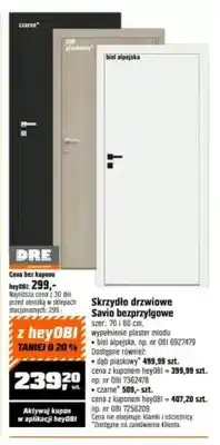 OBI Skrzydło drzwiowe Savio bezprzylgowe biel alpejska Dre oferta