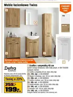 OBI Szafka z umywalką 45 cm Twins Defra oferta