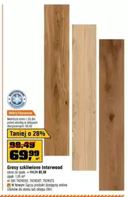 OBI Gres szkliwiony Interwood oferta