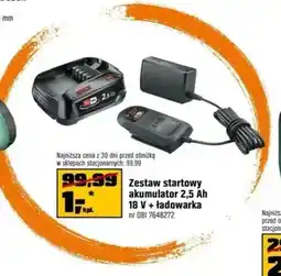 OBI Zestaw startowy akumulator 2,5Ah 18V + ładowarka Bosch oferta