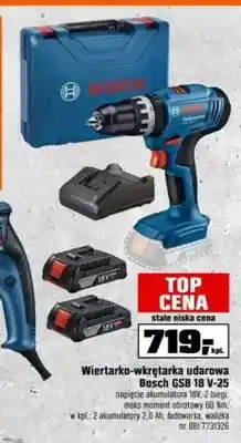 OBI Wiertarko-wkrętarka udarowa Bosch Gsb 18V-25 oferta