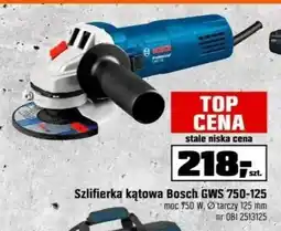 OBI Szlifierka kątowa Bosch Gws 750-125 oferta