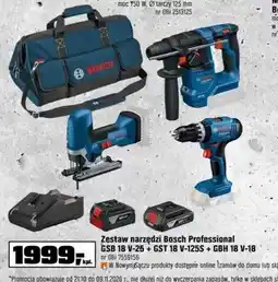 OBI Zestaw narzędzi Bosch Professional Gsb 18V-25 + Gst 18V-125S + Gbh 18V-18 oferta