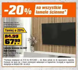 OBI Lamele ścienne na HDF Dąb Country 11x178x2750 mm oferta