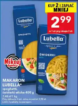 Lewiatan Makaron Lubella* spaghetti, świderki eliche oferta