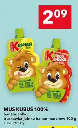 Lewiatan MUS KUBUŚ 100% banan-jabłko, truskawka-jabłko banan-marchew oferta