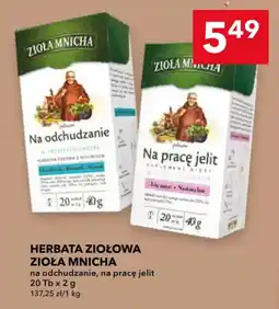 Lewiatan Herbata ziołowa Zioła Mnicha na odchudzanie, na pracę jelit oferta