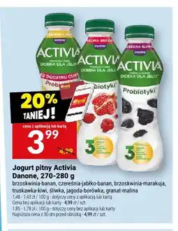 Twój Market Jogurt pitny Activia Danone brzoskwinia-banan oferta